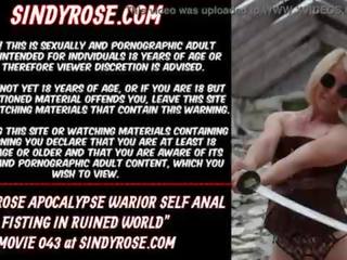 Sindy rózsa apocalypse warrior maga anális öklözés -ban ruined világ