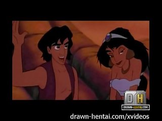 Aladdin xxx video šou - pláž sex video s jazmín