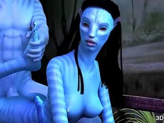 Avatar diva anál fucked podľa obrovský modrý šachta